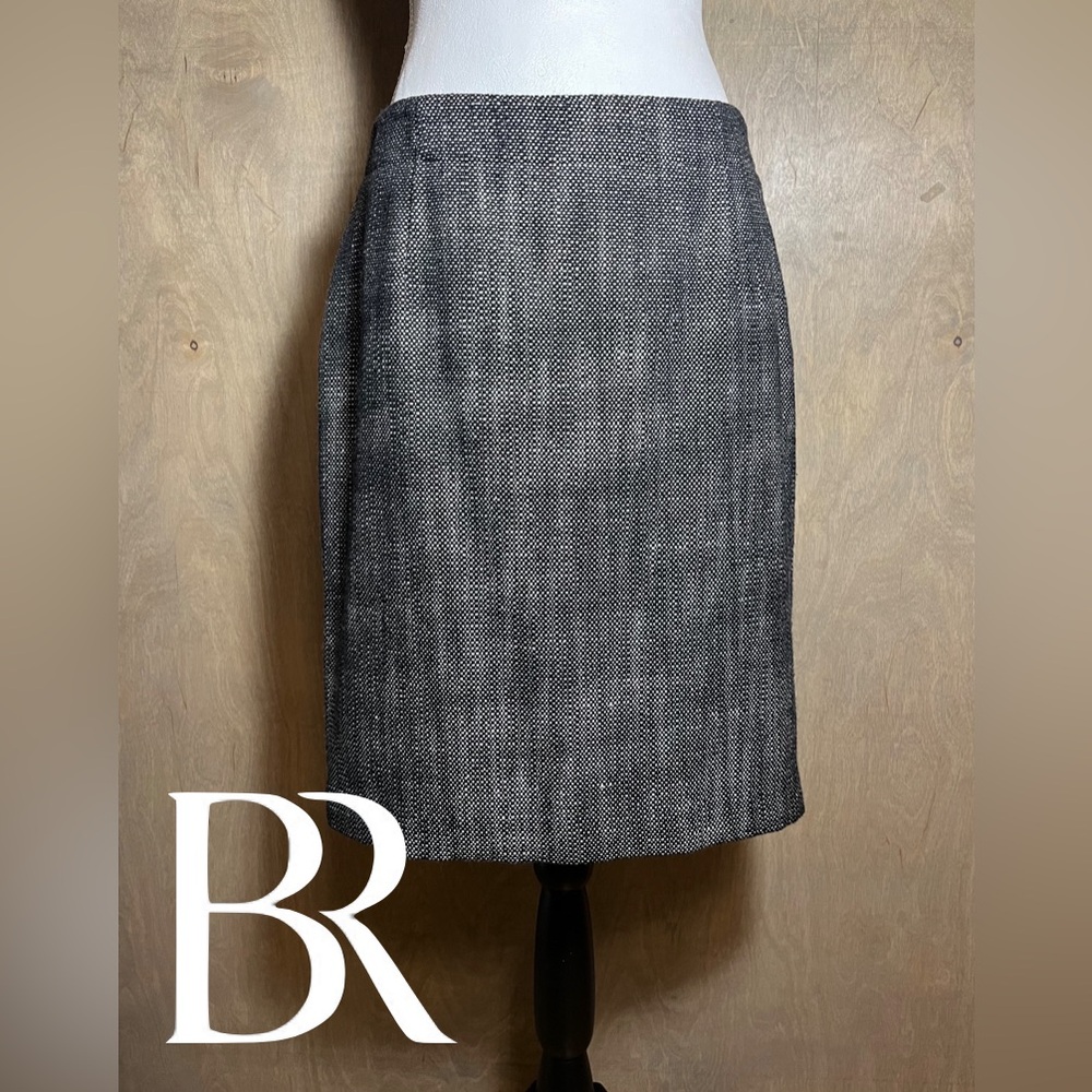 Banana Republic Black & White Tweed Pencil Skirt 8